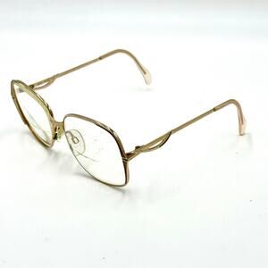 Vintage Luxottica "Countess" Avant-Garde Eyeglasses Beige-Brown FRAMES 58-14-135